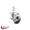 Service Caster 3 Inch Gray Polyurethane Wheel Swivel 3/4 Inch Square Stem Caster with Brake SCC-SQ20S314-PPUB-GRY-TLB-34 - alternate 1